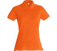 Clique Womens/Ladies Short-Sleeved Plain Polo Shirt, Blood Orange, Size S
