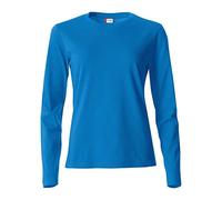 CLIQUE - Women's T-shirt Basic-T L/S Ladies long sleeve t-shirt in cotton jersey slim-fit fit in different sizes and colors, royal, M