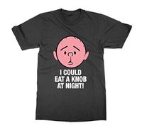 Cliquewear I Could Eat a Knob at Night T-Shirt (Black, M)