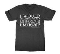 Cliquewear I Would Challenge You to a Battle of Wits T-Shirt (Black, 5XL)