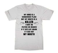 Cliquewear My Mind is a Dangerous Place T-Shirt (White, L)