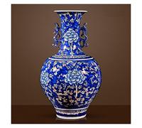 CLISDFG Ceramic Vase Master Hand Painted Gold Outline New Chinese Style Living Room Decoration Office Porcelain Crafts Ornaments