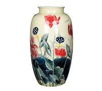 CLISDFG Vasechineseceramic Floor 20.4 Inch Large Color Hand-Painted Porcelain Vase New Chinese Style Peony Flowers Decorative Flower Arrangement Vases Accessorie,