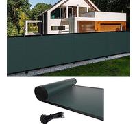 Cliselda 4ft x 50ft Privacy Fence Screen, Heavy Duty Fencing Mesh Shade Cover Fencing for Outdoor Yard Wall Garden Backyard, Cable Zip Ties Included (4' x 50', Green)