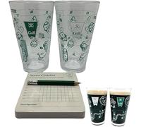 Clisole The 9 Hole Golf Course On a Beer Glass, Scorecard Coasters & Pencil, Funny Game Glass Set with 2 Pint Glasses, Party Beer Cup Games, Unique Gift for Men and Drink Lovers (1set)