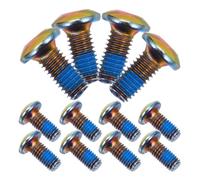 CLISPEED 1 Box 12pcs Brake Fixing Screws Titanium Steel Brake Pad Screws High Strength Effective Temperature Resistance for Mountain Bike Touring and E-bikes