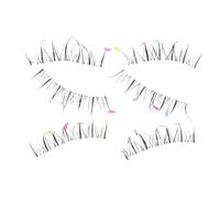 CLISPEED 1 Box Colorful Heart-shaped False Eyelashes for Cosplay and Halloween Natural-looking Manga-inspired Fake Lashes with Curl Unique Adorable Accents for Stage Performances Comic Cons