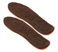 CLISPEED 1 Pair Brown Warm Insoles Artificial Lamb Wool and Cotton, Shock-Absorbing and Improved Motion Control Shoe Cushions for Daily Life and Athletic Activities, Suitable for Women