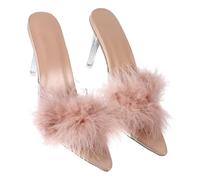 CLISPEED 1 Pair Chic Pink High Heeled Sandals for Women Stylish Summer Footwear Durable Breathable Design for Everyday Wear and Special Occasions Versatile Fashion Statement