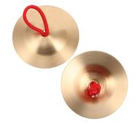 CLISPEED 1 Pair Mini Copper Finger Cymbals for Small Musical Percussion Instrument for Dance Celebrations and Parties Fosters Creativity Rhythmic Skills for Early Education Activities