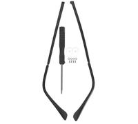 CLISPEED 1 Pair Replacement Eyeglasses Temples Metal Arms Streamlined Design Black Universal Fit Ease Pressure on Ear Stylish Eyeglasses Legs for Near-sighted Groups