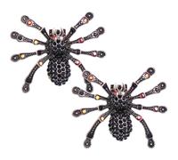 CLISPEED 1 Pair Spider Shoe Clips Shoe Buckle Shiny Alloy Reusable Versatile Accessory Black Elegant Unique Eye-catching Heels Flats Mother's Day Decoration