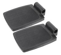 CLISPEED 1 Pair Universal Wheelchair Footplates Replacement Footrest 1.9cm Hole Plastic Pedals Suitable for Patient Mobility Aids and Wheelchair Accessories