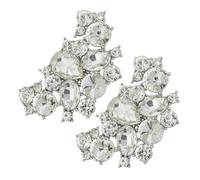 CLISPEED 1 Pair White Flower Shoe Buckle Clips for Ladies, Stylish Aluminum Alloy Shoe Decorations, for Festival Party and Holiday Accessories