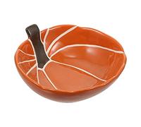 CLISPEED 1 Pc Halloween Pumpkin-Shaped Plate, Ceramic Breakfast Tableware, Yellow, 15 x 15 x 4.5 cm