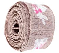 CLISPEED 1 Roll Easter Art Ribbon Wire Edge Ribbon Easy to Use and Organize Iron Wire and Flax Material 176.85x2.48x0.04in for Creating Easter Crafts and Decorations