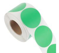 CLISPEED 1 Roll Green Water-Resistant Thermal Labels Stickers Self-Adhesive Blank Name Labels for Daily Use and Sites, Paper Material