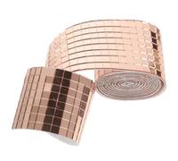 CLISPEED 1 Roll Mini Mirrors Tiles Self-Adhesive Tiles Glass Fiber Mirror Sticker Easy to Stick Abrasion Resisting Pre-Cut Backing for Living Room Ceiling Decoration