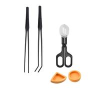 CLISPEED 1 set Reptile Feeding Kit Clamp Tweezers Feeding Bowl Set for Tortoises Lizards and Snakes Lightweight Non Slip Design and Hydration