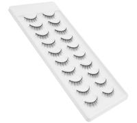 CLISPEED 10 Pairs False Lashes Natural Look with Perfectly Curved Fiber Design, Fit Eyelid Shape, Classic Black Makeup Accessories for Women Suitable for Vacation and Shopping