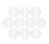 CLISPEED 10 Pairs White Silicone Nose Pads for Glasses with D-shaped Soft Cushions, Easy Cleaning and Replacement, Anti-slip Design for Eyeglasses and Sunglasses