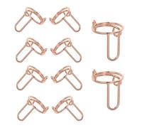 CLISPEED 10 Pcs Detachable Rose Gold Fingertip Nail Bands Nail Jewelry Rings Adjustable for Women Manicure Decoration