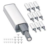CLISPEED 10 Pcs Door Buffer Latches Magnetic Door Catch Stainless Steel ABS for Kitchen Cabinets Silver