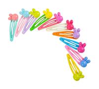 CLISPEED 10 pcs Kawaii Rabbit Snap Hair Clips for Hair Accessories Resin Cute Floral Design for Birthday Party Daily Wear
