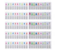CLISPEED 10 Sets Pet Index Sticky Tabs with Visibility and Smudge-Free Writing, Writable Number and Alphabet Labels for Document Annotation and Class Marking, for Office and Meeting
