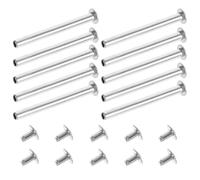 CLISPEED 10 Sets Silver Roundhead Stainless Steel Rivets for Bamboo Fans and Handmade Fans for Repair and Ensuring Stability