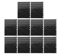 CLISPEED 10 Sheets Double-sided Stamp Storage Pockets for Album Stamp Items Lightweight Sturdy Plastic Standard Stock Pages Holder for Post Card Collection