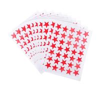 CLISPEED 10 Sheets Red Five-Pointed Star Stickers for Self-Adhesive Reward Labels for Behaviour Charts Safe and Bright Reward Star Stickers for School and Home Use