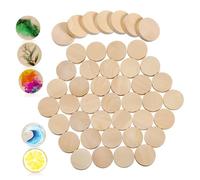 CLISPEED 100 Pcs Wood Circles Unfinished Wooden Slices for Crafts DIY Sturdy Natural Wood Pieces for Rustic Decorations Lightweight Blank Wooden Chips for Painting and Ornament Making