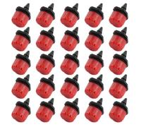 CLISPEED 100 Pieces Adjustable 8-Hole Drip Irrigation Emitters for Garden and Vegetable Plots with Uniform Watering Coverage and Anti-Clogging Design, Red Pp Material for Greenhouse Cooling