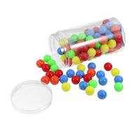 CLISPEED 100pcs 15mm Plastic Counting Balls for Math Learning Probability Teaching Supplies Mini Balls for Educational Games