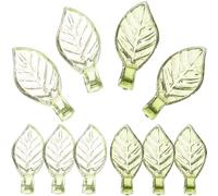 CLISPEED 100pcs Acrylic Leaf Charms for Jewellery Making, Smooth Surface Portable Mini Leaf Pendants 5x10mm with 1mm Hole, Creative DIY Decorative Charm for Bracelet Craft