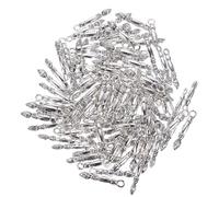 CLISPEED 100pcs Alloy Writing Pen Shaped Charms DIY Jewelry Pendants Keychain Hanging Ornaments for Bracelets and Necklaces Craft Accessories