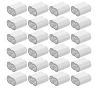 CLISPEED 100pcs Aluminum Wire Rope Crimping Sleeve with Figure-8 Shaped Double Ferrules, Suitable for 4mm Cable and Standard Diameter Wires, for Marine Grade Cable Ferrule Usage and Trellis