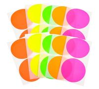 CLISPEED 100pcs Assorted Colour Round PVC Dot Stickers Adhesive Blank Design Labels for Colour Coding and Classification on Reusable Containers and Bottles, for Home and Random Color
