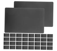 CLISPEED 100pcs Black Aluminum Business Card Blanks Smooth Surface Round Corner Engraving Suitable for DIY Nameplates Labels Desk Tags and Aluminum Signs Crafting