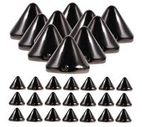 CLISPEED 100pcs Black Cone Acrylic Beads DIY Garments Accessories Punk Spacer Studs for Jewelry Making Bags Embellishment Shoes Jackets