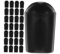 CLISPEED 100PCS Black Hanger Wire Thread Protector Covers Iron Wire End Caps for Clothes Hangers Strong Wear Resistant Tips for Laundry Racks and Industrial Use