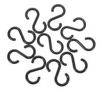 CLISPEED 100Pcs Black Plastic S Shaped Hooks Hanging Hooks for Clothes Kitchen Towels Hats and Bags Space Saving Wardrobe Organizers Versatile Home Storage