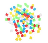 CLISPEED 100Pcs Colorful Plastic Blocks for Math Teaching Small Geometry Cubes for Counting Sorting Patterning and Early Spatial Reasoning in Primary School Educational Use
