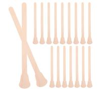 CLISPEED 100pcs Double Head Applicator Sticks for Eyebrow Waxing Kit Wood Wax Sticks for Hair Removal for Facial Waxing and Skincare