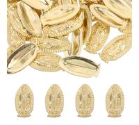 CLISPEED 100pcs Gold Buddha Nail Charms Set 3d Metal Alloy Nail Art Decorations Flatback Jewelry Accessories for Women Manicure DIY Embellishments