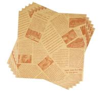 CLISPEED 100pcs Greaseproof Food Wraps Oil Resistant Fried Chicken Paper Holders with Vintage Newspaper Design for Burgers Fries Snack Boxes and Non Sticky Packaging