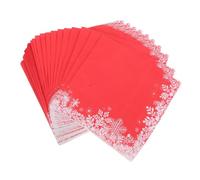 CLISPEED 100pcs Holiday Dinner Napkins Decorative Red Snowflake Paper Napkins for Christmas Parties Winter Gatherings and Effortless Cleanup Disposable Tissues for Festive Celebrations