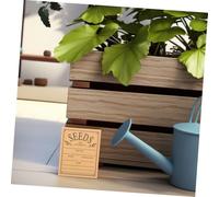 CLISPEED 100pcs Kraft Paper Small Seed Envelopes Resealable Storage Packets for Vegetable Flower Collection with Blank Label for Custom Garden Organization