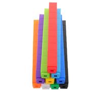 CLISPEED 100pcs Math Counters Plastic Building Blocks for Educational Counting Cubes Early Childhood Development Learning Enhancing Math Skills and Intellectual Calculation